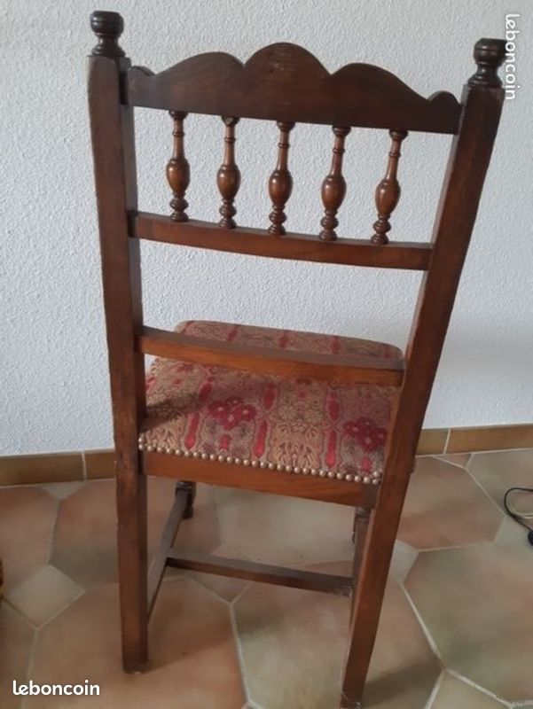 Chaise bois tapissier (image 4)