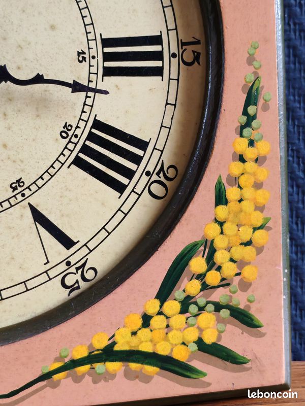 Horloge murale effet bois noir et blanc ø 33,8 cm | Maisons du Monde
