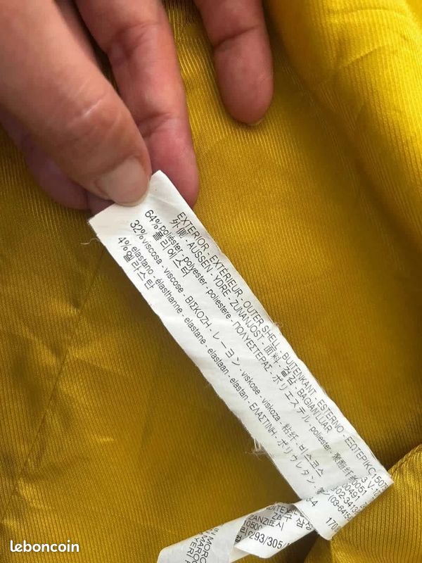 Blazer Long veste Zara Basic Jaune Moutarde Taille M 38 Élégant & Structuré (image 5)