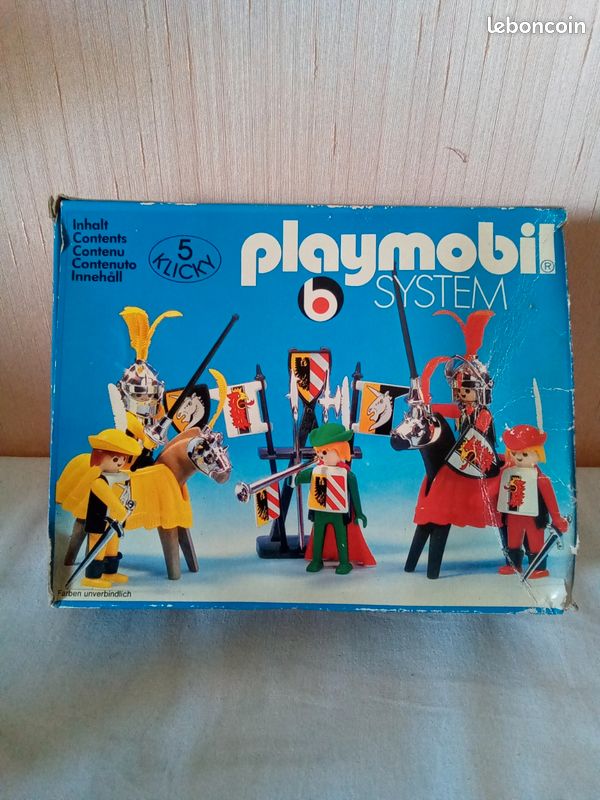 Lot Playmobil Vintage Chevalier Croisé #8 - Avec Cape, épée, Bouclier, Années 1976, Occasion
