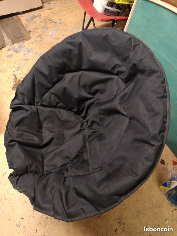 Fauteuil dune .noir et acier (image 4)