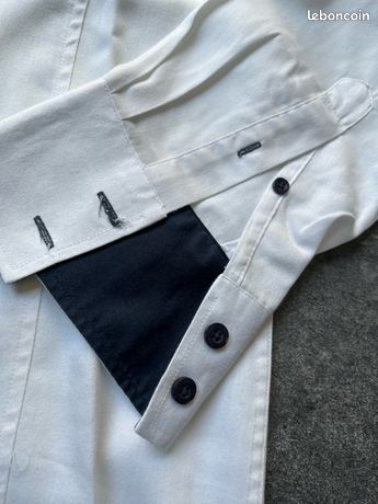 Chemise Homme Torrente Blanche - Taille XXL (2XL) Slim Fit, Manches Longues - Neuf Avec étiquette