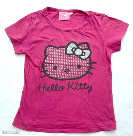 T-Shirt Hello Kitty Rose Football T-Shirt, Enfant, Blanc, 2 Ans