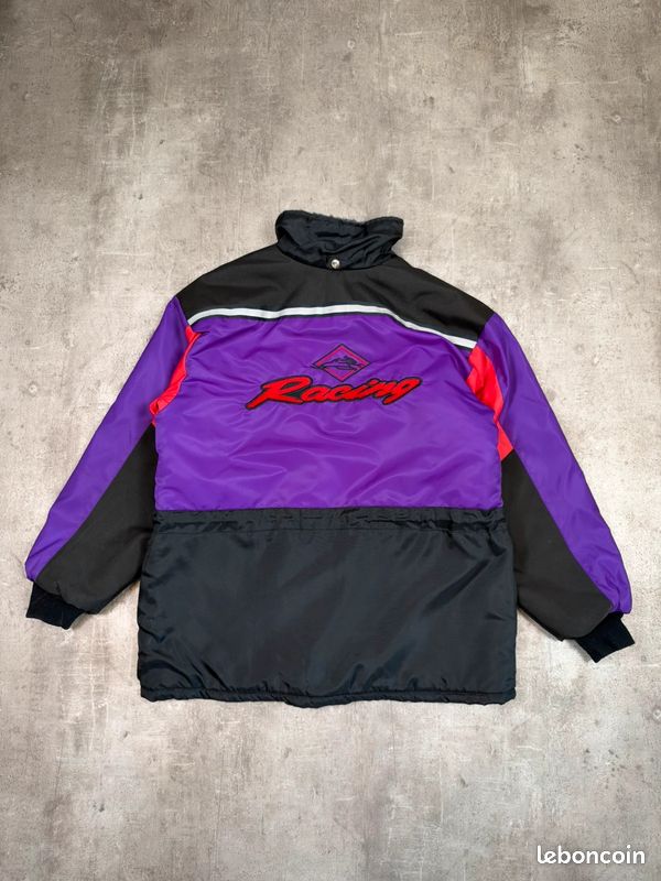 Manteau de ski-snowboard Durasuit racing vintage colorblock violet rouge taille S homme logo brodé (image 2)