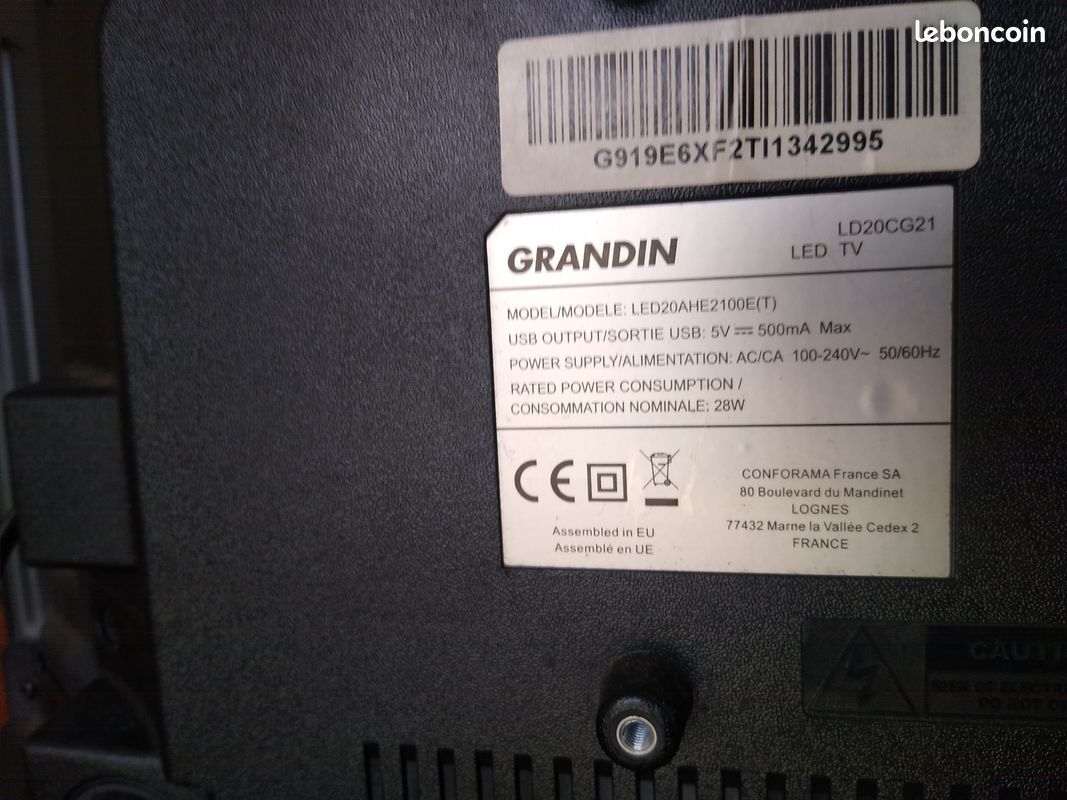 VIDE_050 Ecran TV LED GRANDIN (image 2)