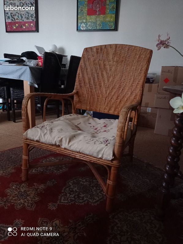 Fauteuil rotin osier dit "vénérable" (image 3)