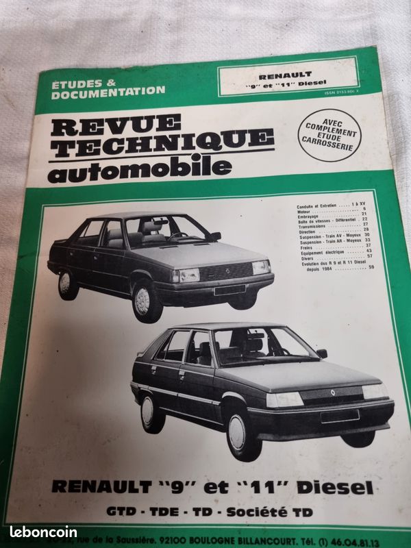 Rta renault 9et 11 diesel (image 1)