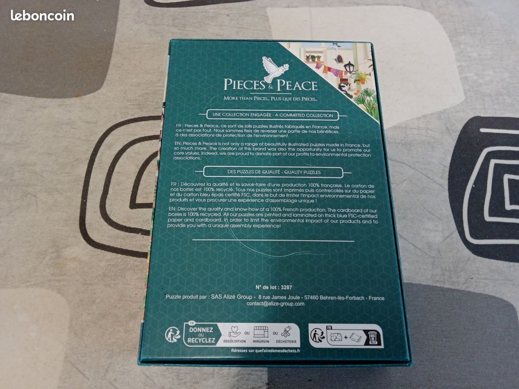 PUZZLE PIÈCES & PEACE 1000 pièces COMPLET n° 2 (image 8)