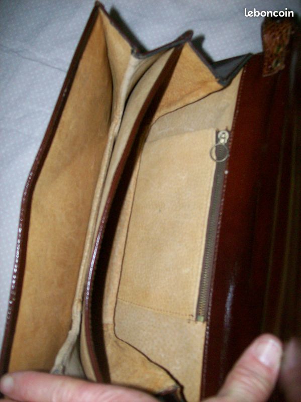 Sac bandoulière vintage en croco (image 5)