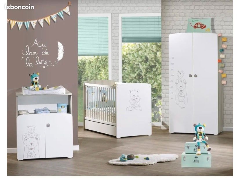Chambre Bébé trio avec lit évolutif (image 1)