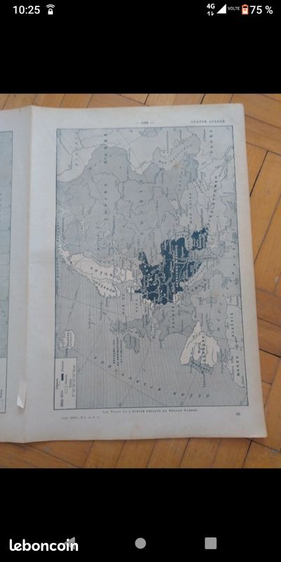 Carte la grande guerre front français planisphère Larousse (image 6)