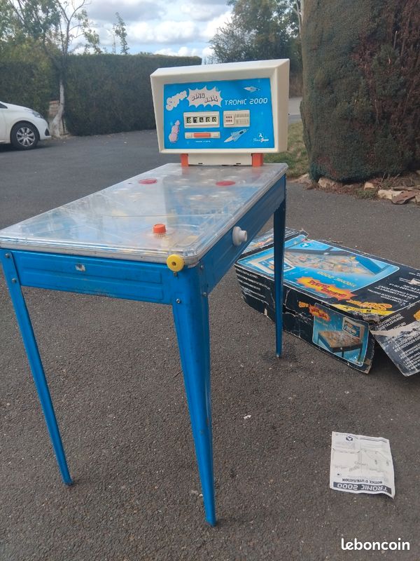 Vieux Flipper De Table Ding Ball Tronic 2000 – Jeu De Café Vintage