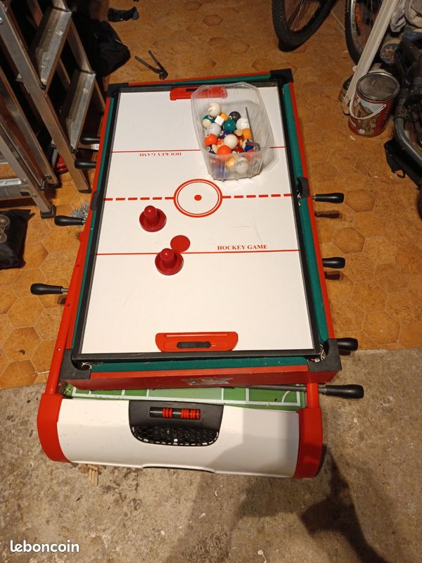 Table de jeu Baby foot billard palet 4 en 1 Smoby (image 1)