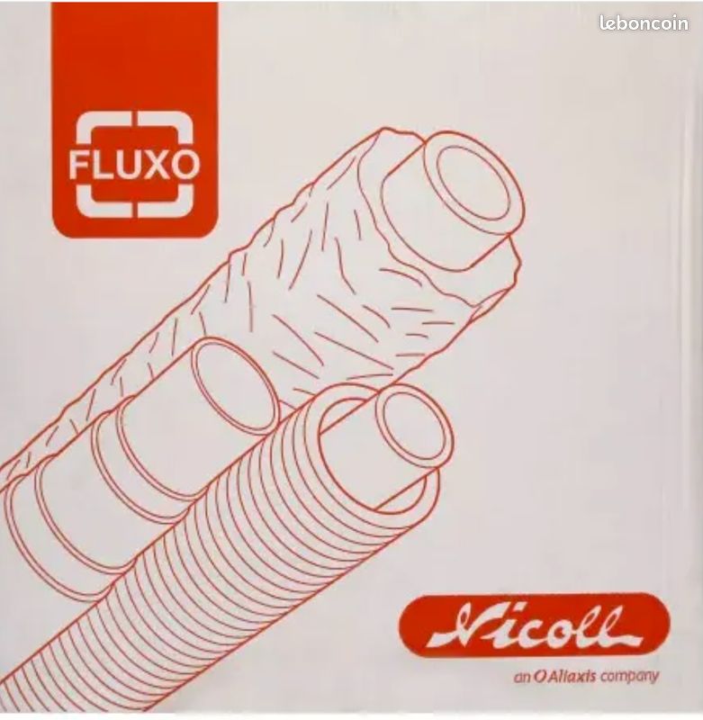 Tube multicouche Fluxo pré-isolé 10mm blanc Ø20, en couronne de 50m, NICOLL, NEUF (image 2)