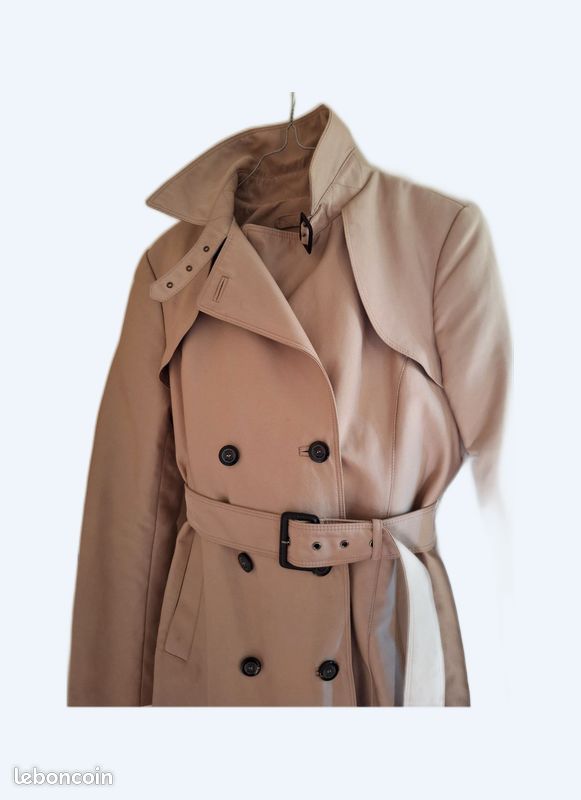 Trench Doublé Beige Taille 38, Marque CarlaB, Neuf Avec étiquettes, Coupe Plus