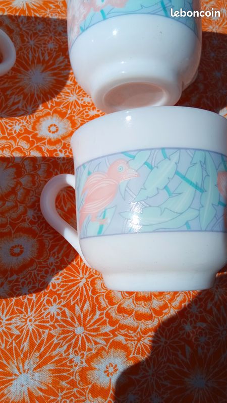 Awowee Tasse à Café En Céramique Motif Feuilles Et Fleurs