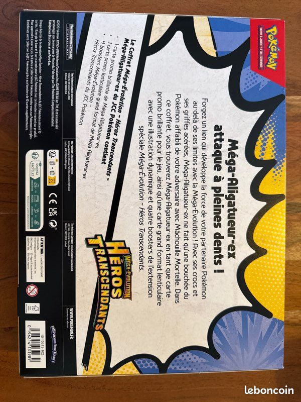 Pokemon Héros Transcendants Méga Aligatueur ex Box