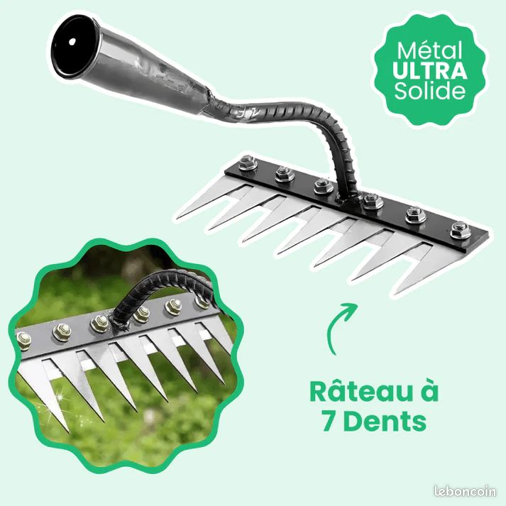 Râteau Nivellement Pelouse Terre Rateau De Désherbage Berthaus, Râteau De Désherbage De Jardin En Acier Nivellement Pelouse Sol