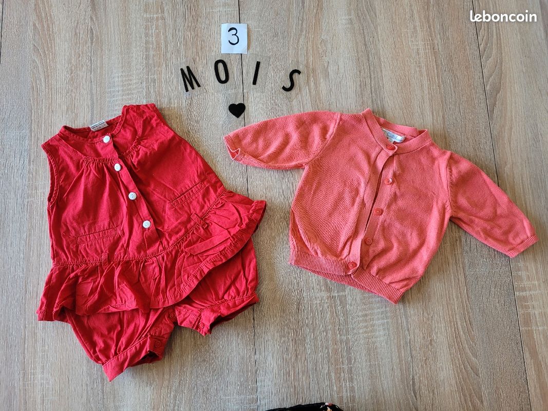 Ensemble combishort + gilet 3mois (image 1)