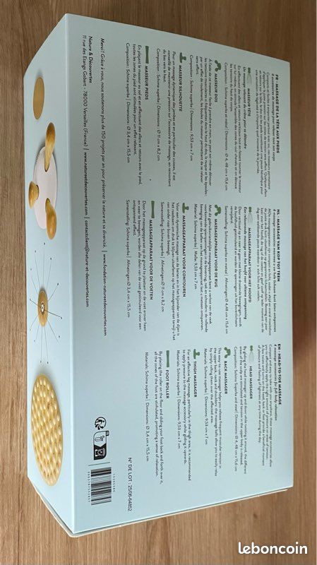Coffret Massage Nature & Découvertes - De La Tête Aux Pieds - Neuf (bois De Schima Et Marbre)