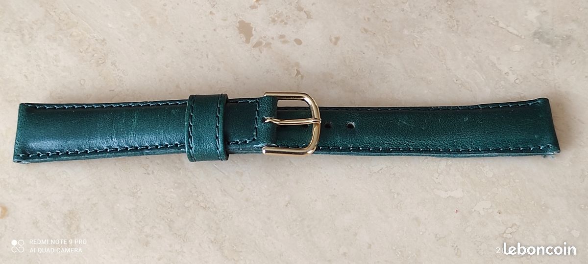 Bracelet Montre ZRC En Cuir Vachette Violet – 18 Mm, Neuf Avec étiquettes
