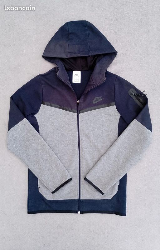 Veste Nike Tech Fleece – Taille S – Bleu Marine/Gris – Excellent