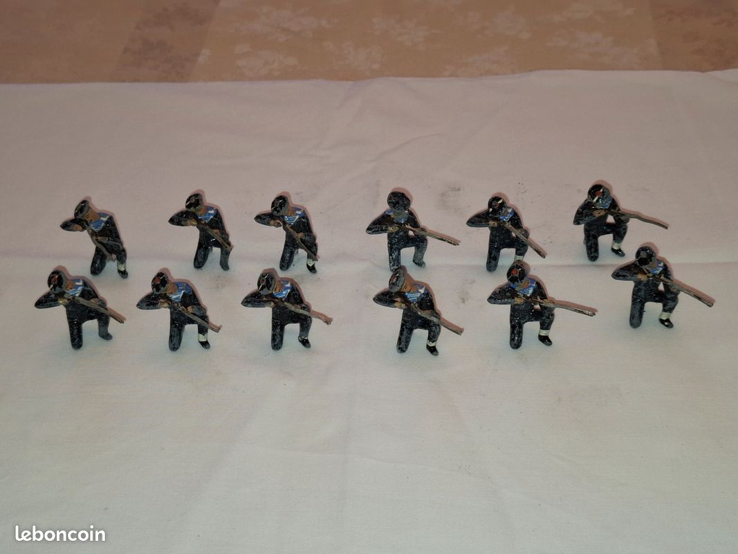 SÉRIE DE 6 soldats en plomb chasseur alpin jouets militaria