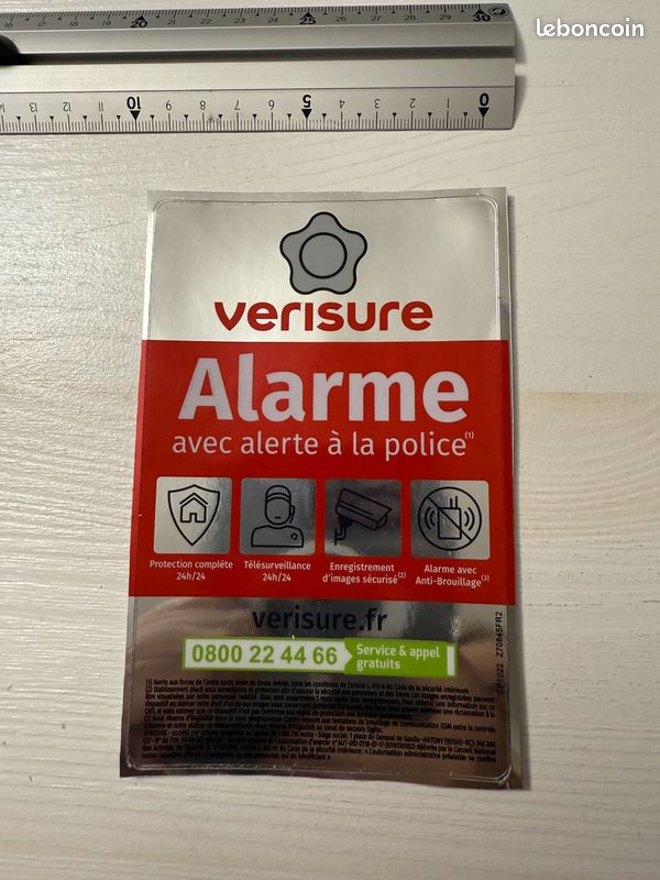 Autocollant Alarme Verisure 2026 - Dimensions 15 X 9,5 Cm - Neuf