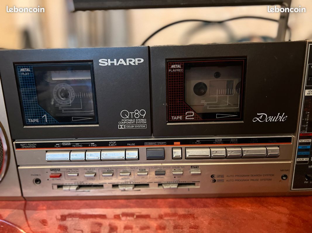 Vintage Boombox Sharp QT89HW Portable Stereo ghetto blaster (image 3)