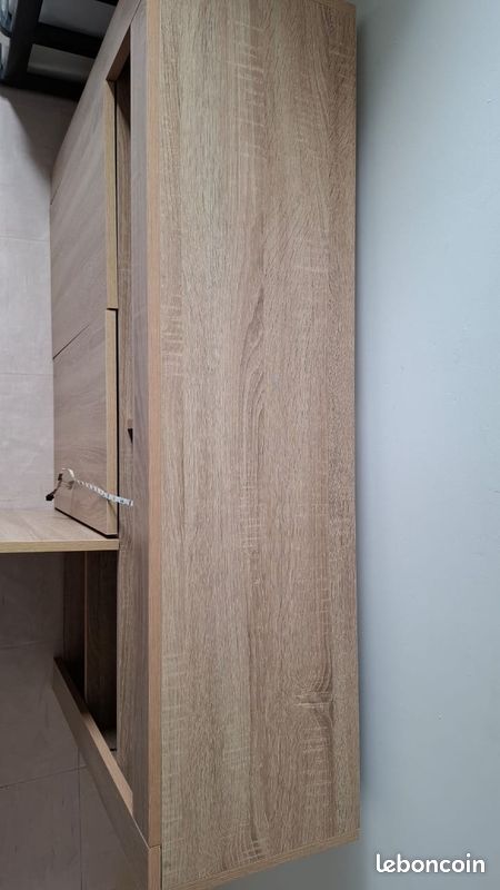 Buffet avec Lumières LED, Meuble de Rangement, Armoire de Rangement, (image 2)