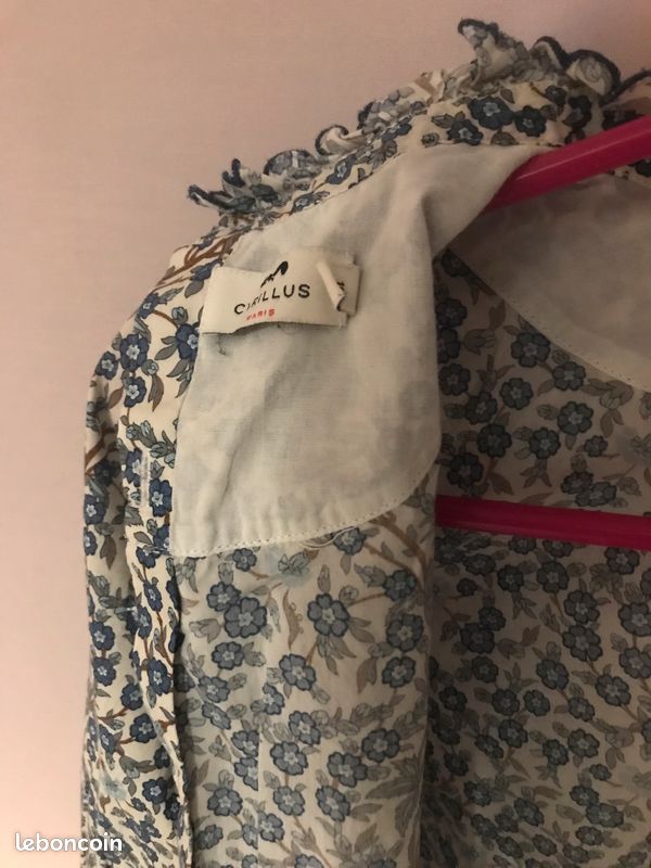 Chemise bleue motif jacadi (image 2)