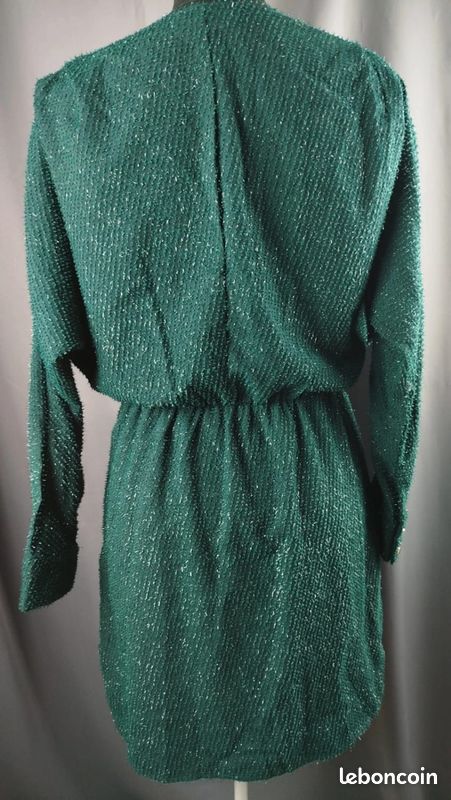 Robe verte soirée pailletée Charlior S/M (image 7)
