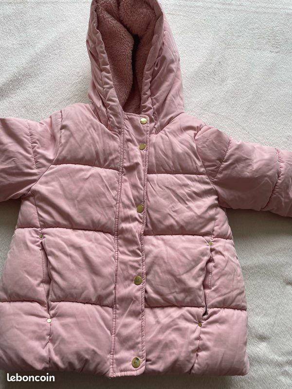 Blouson fille 8 ans rose poudré kiabi 5 (image 2)