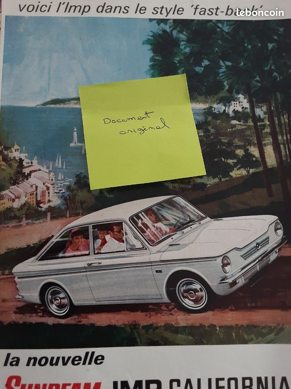 Catalogue d'époque Sunbeam IMP Californian (image 1)
