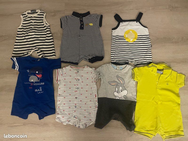 Gros lot vêtements bébé garçon 6 mois été / mi saison 55 pièces (image 3)