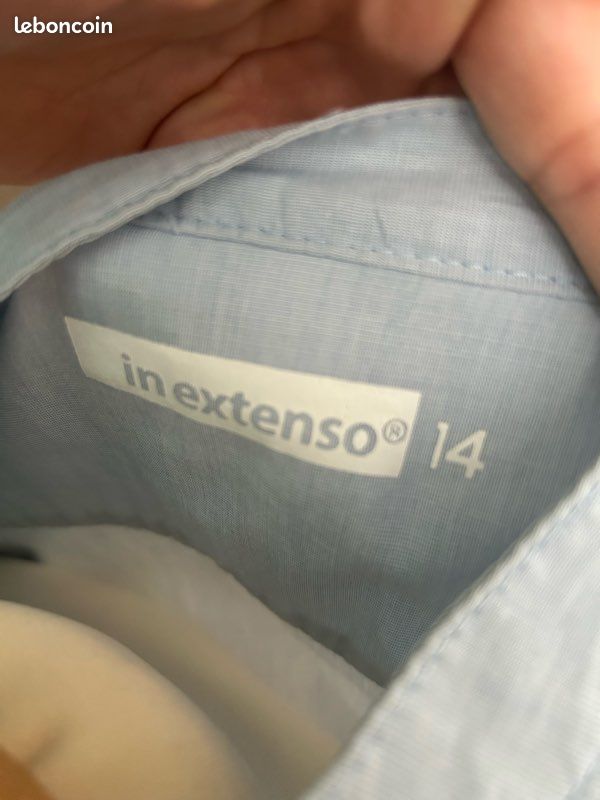 Chemise enfant bleu ciel neuve (image 6)