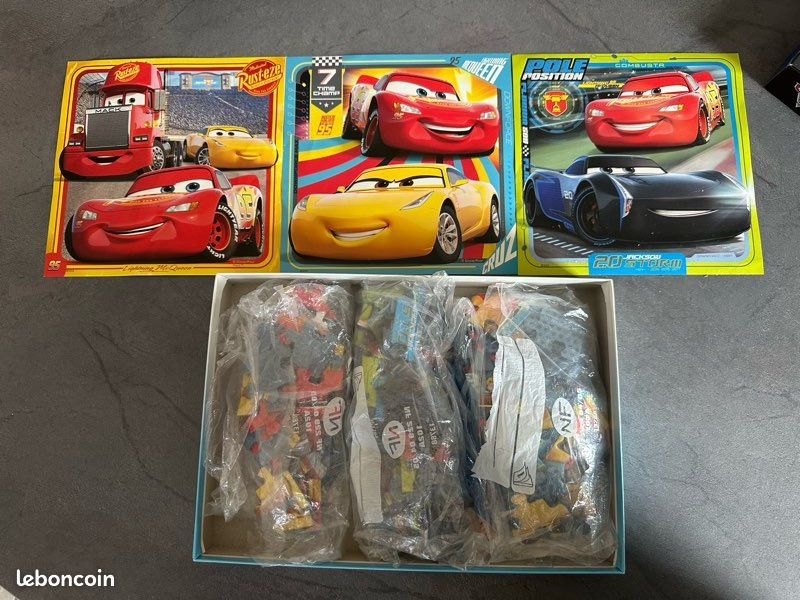 Boite 3 puzzles cars enfant (image 2)