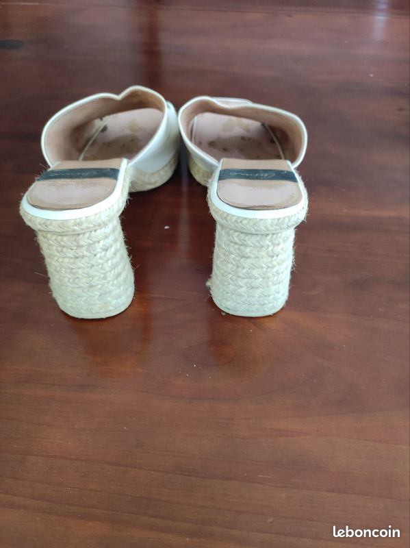 Sabots en cuir et ficelle - Gaimo - Beige (image 4)