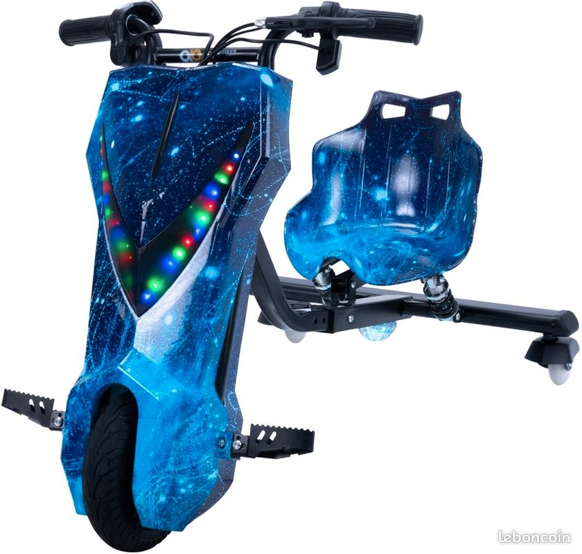 Drift Cart Trottinette Électrique 180W LED – Longueur Réglable Pour Circuit De Course Et Aire De Jeux