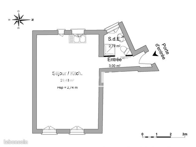Appartement a louer brunoy - 1 pièce(s) - 35 m2 - Surfyn
