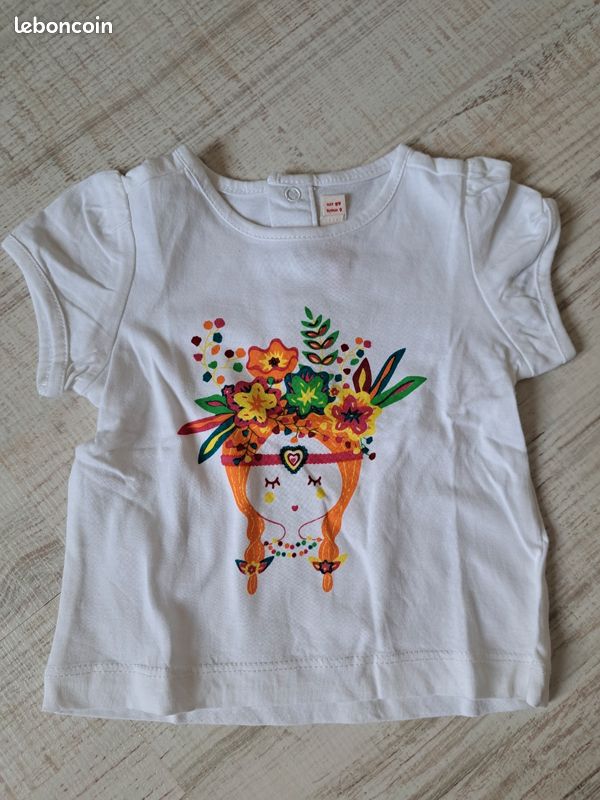 T-shirts manches courtes fille 6 mois (image 4)