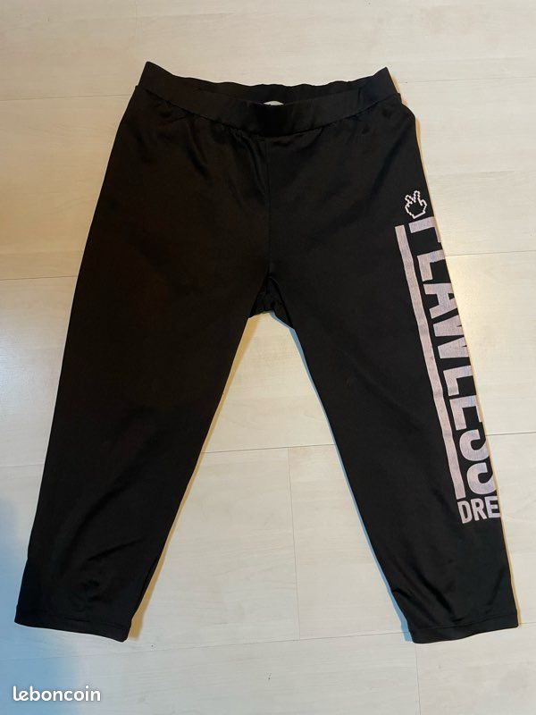 Legging court noir blanc Gémo Vêtements