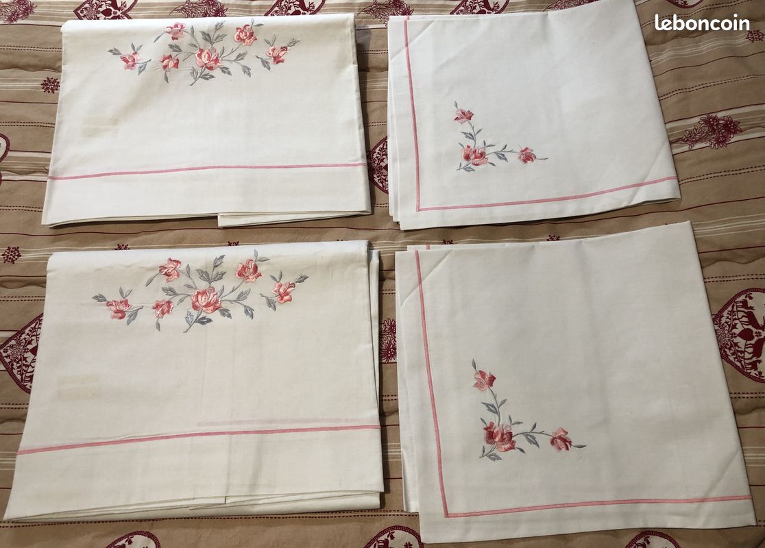 2 draps de lit et 2 taies ( neuf ) (image 1)