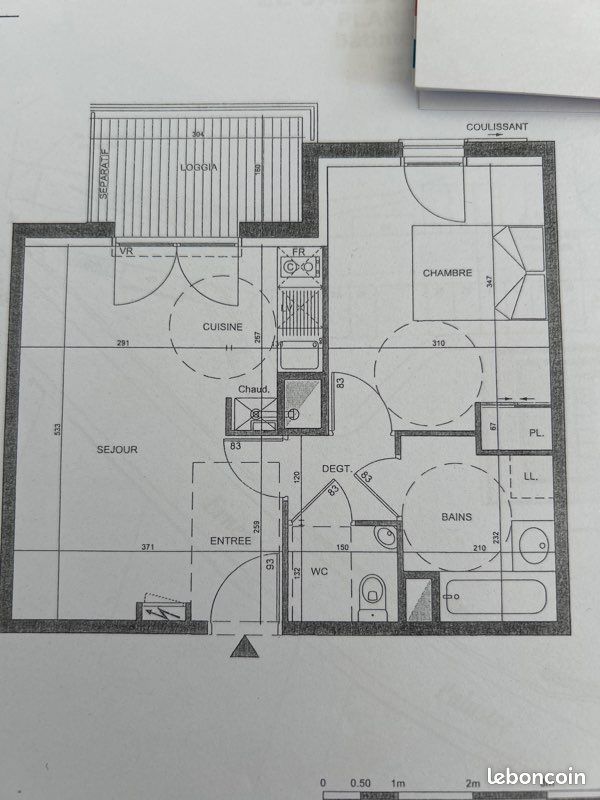 Appartement 2 pièces 41 m² · à Tours · 41,3 m² · 670 €/mois