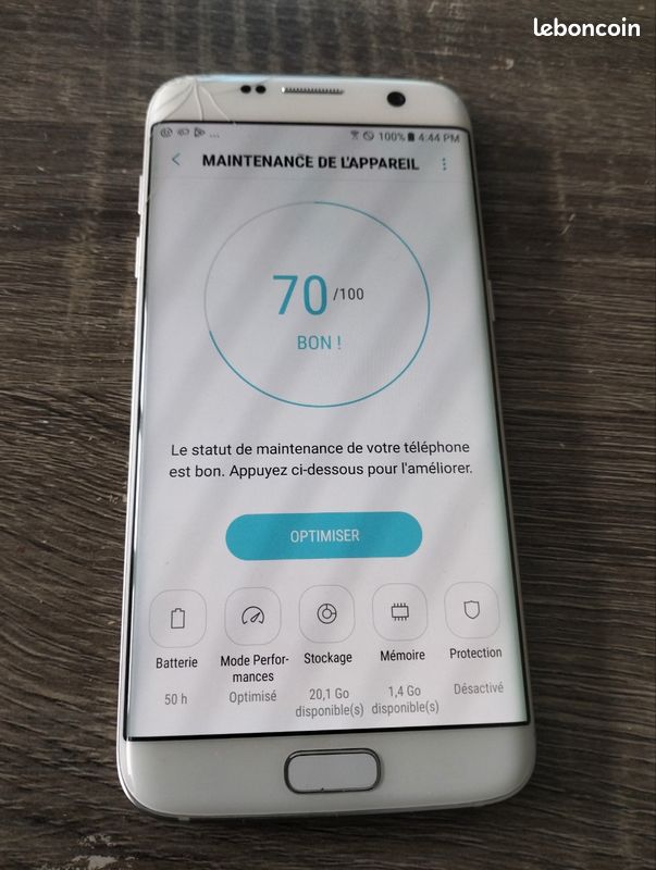 Samsung Galaxy s7 edge blanc 32go (image 1)