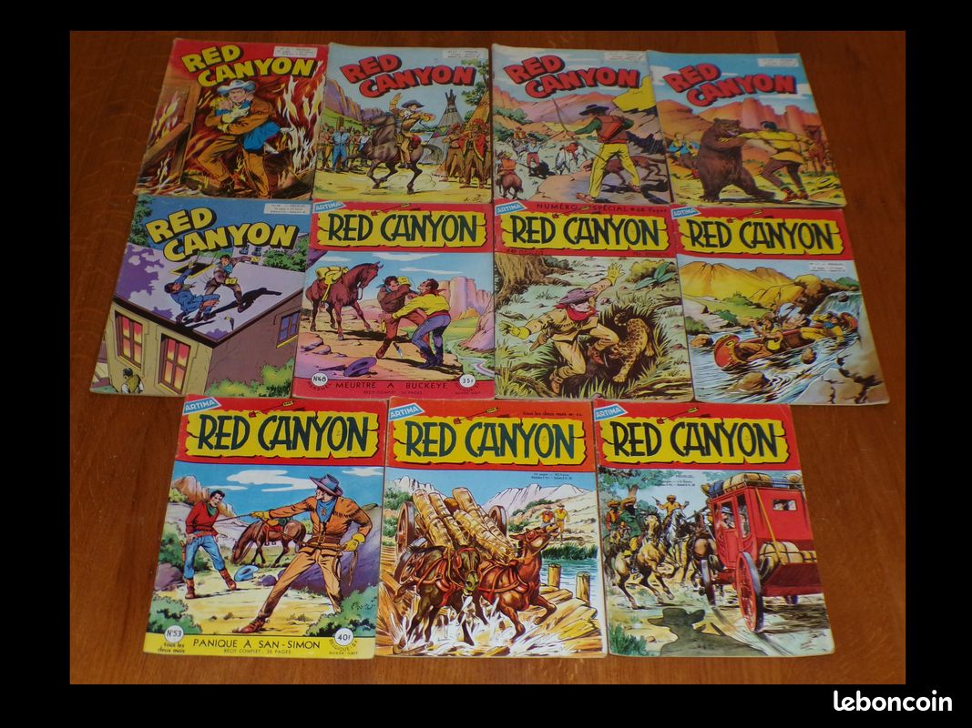 Lot de 13 BD Bandes Dessinées Revues Anciennes assez Rares de Red Canyon - Petit / Moyen Format (image 1)