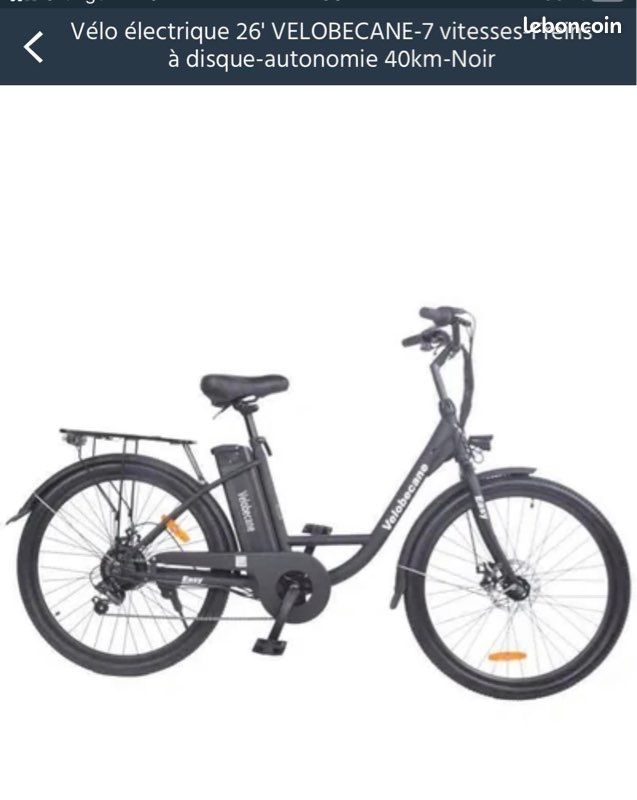 Vélo électrique pliant Velobecane Snow 250 W Rouge - Vélo - Equipements