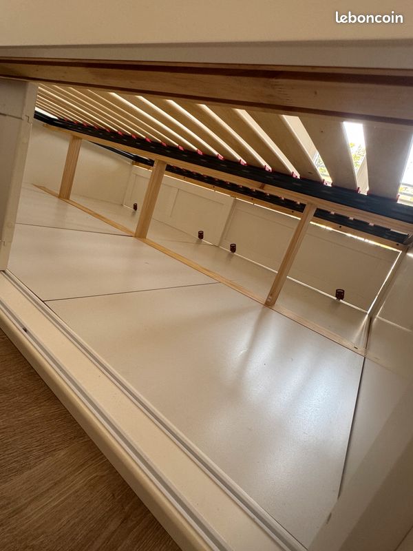 Vend lit + sommier 140x190 avec rangements (image 6)