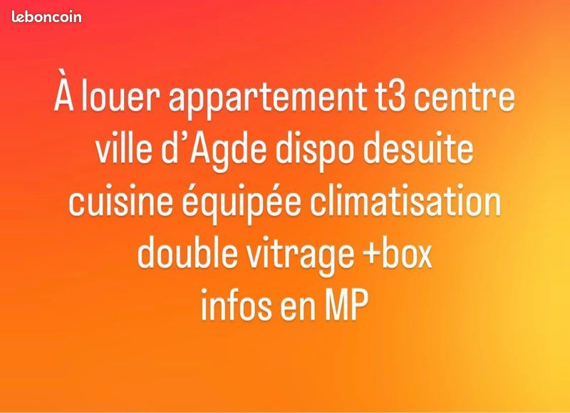 Appartement 3 pièces 52 m² · à Agde · 52 m² · 700 €