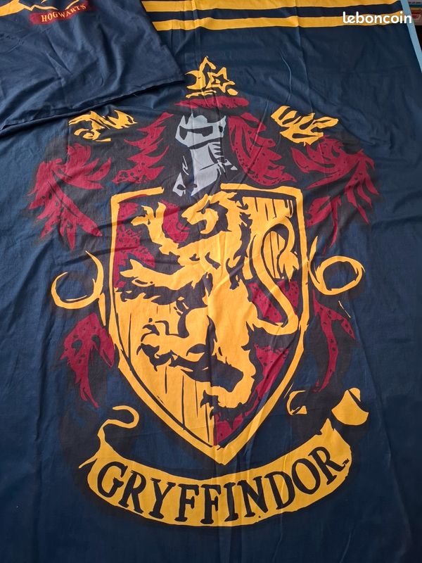 Housse De Couette Harry Potter Gryffondor - 100% Coton - Avec Boutons - Taille 120x200 Cm - BELUM
